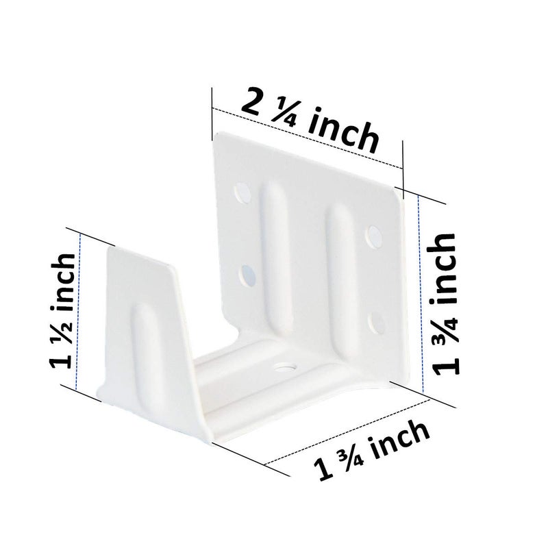 Cutelec Center Support Bracket 2 Pack White Color for 2" Low Profile Window Blinds Headrail Holder - Image 2
